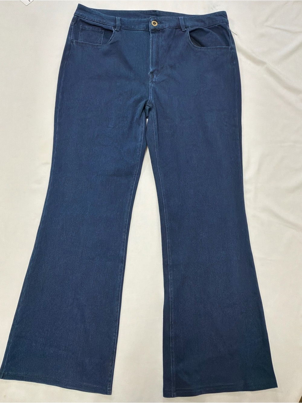 HALARA Navy Flare Wide-Leg Jeans